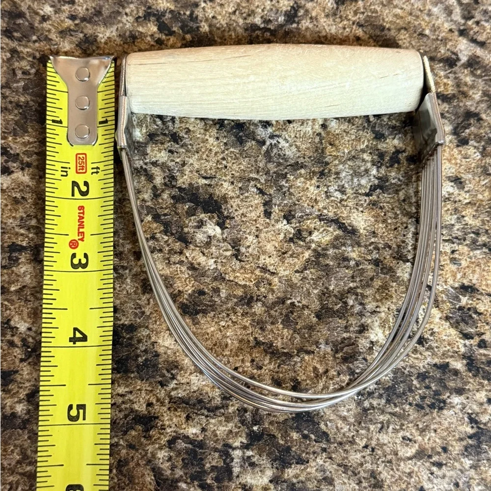 Stainless Steel Dough Blender‎ with Wooden Handle